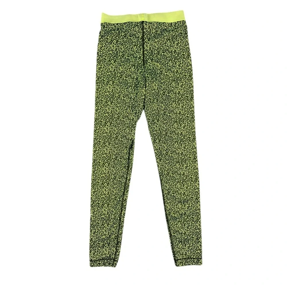 Nike Pro Leggings Women‎ M Green Black Mezzo Dri-Fit Compression Tights Abstract